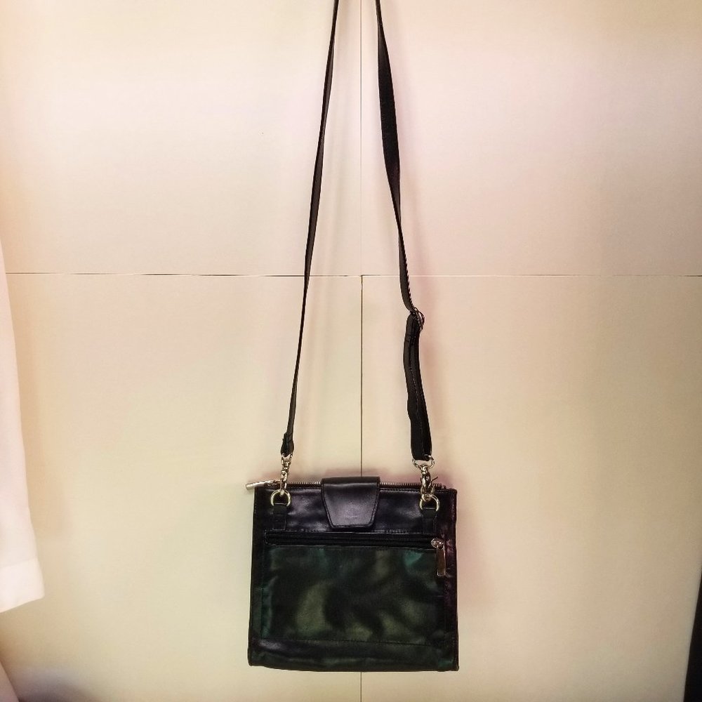 Vintage Danier Black Leather Crossbody Bag